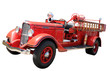 Images : vintage fire truck isolated with clipping path