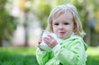 Drinking milk outside is tastier
