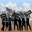 Workers strike and protest