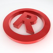Red Shiny Registered Trademark Symbol Red Shiny Registered Trademark Symbol