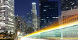 Traffic through downtown Los Angeles