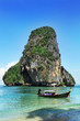Photo: Seascape whith exotic island and long tail boat in Thailand Seascape whith exotic island and long tail boat in Thailand