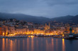 vieux port de bastia la nuit
