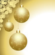 Décor de Noël sur fond couleur or Décor de Noël sur fond couleur or