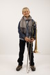 Portrait Junge mit Posaune