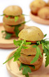 Potato towers with rocket