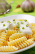 Photo: Fusilli with cream and chives Fusilli with cream and chives