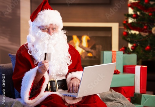 Photo: Santa Claus purchasing online Santa Claus purchasing online