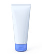 Blank packaging tube isolated on white.