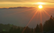 Sonnenuntergang in den Alpen
