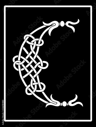 Vector: Vector of a Celtic Knot-work Capital Letter C Vector of a Celtic Knot-work Capital Letter C