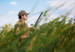 Male hunter looking for the hunt during a hunting party Male hunter looking for the hunt during a hunting party