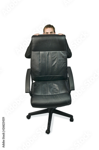 Photo: Business man hiding Business man hiding
