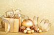 Christmas gift box with christmas ball Christmas gift box with christmas ball