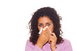 Young Sik Woman Blow Her Nose