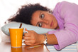 Young Sick Woman Lie on the Bed