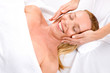 Happy woman having a massage