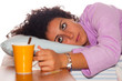Young Sick Woman Lie on the Bed