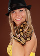 woman holding a snake woman holding a snake