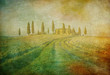 vintage tuscan landscape