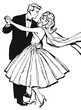 ilustracion con una pareja bailando