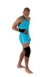 Young attractive African American man athlete, bandaged Young attractive African American man athlete, bandaged