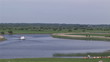 View of a boat leaving the harbour