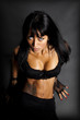 Asian woman in black lingerie