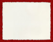 Deckled Paper on Red