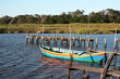 Old fishing boat in a harbor Old fishing boat in a harbor