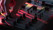 Video: Close up of a DJ using his turntables and mixer during a party Close up of a DJ using his turntables and mixer during a party