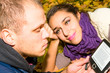 young couple reading sonnet of William Shakespeare