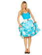Pinup girl pulled up her skirt