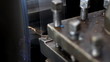 Metalworking lathe, metal shavings in factory