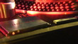 Close up of a dj pressing start on his turntable