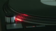Close up of a record turning