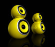 yellow speaker balls