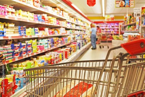 Photo: supermarket shelves supermarket shelves