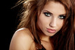 young brunette woman beauty portrait studio shot young brunette woman beauty portrait studio shot