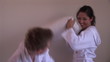 Video: Lovely cople during a pillow fight in their bedroom Lovely cople during a pillow fight in their bedroom