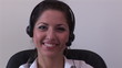 Video: Portrait of a businesswoman with earpiece on Portrait of a businesswoman with earpiece on
