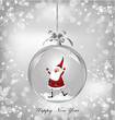 Silver of empty snowglobe with Santa Claus