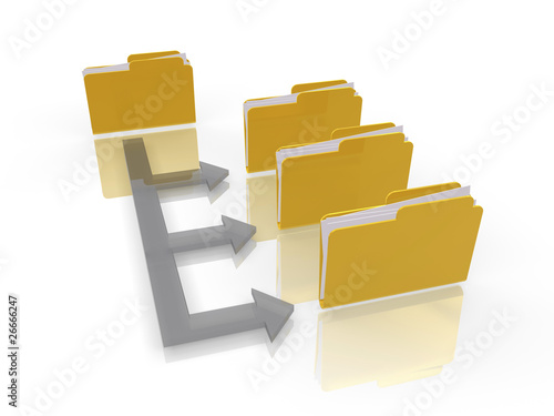 Illustration: Render Concept of Folder Structure Render Concept of Folder Structure