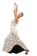 beautiful girl dancing flamenco