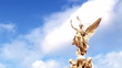 Animation of an angel statues with blue sky in slow motion