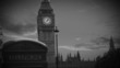 Video: Black and white animation of Big Ben with slow motion sky Black and white animation of Big Ben with slow motion sky