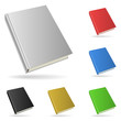 Hardcover book isolated on white background.