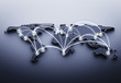 3d render global business concept