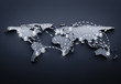3d render global business concept