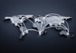 3d render global business concept